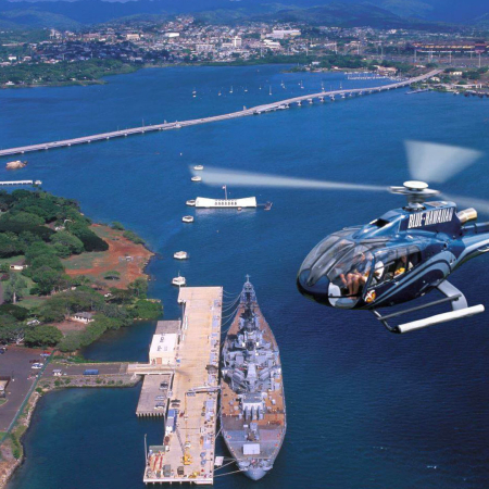 Bluehawaiianhelicopters Oahu Complete Helicopter Tour Above Pearl Harbor Overview Product