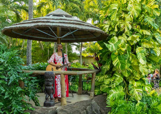 Paradise Cove Luau Entrance Singer Oahu Slider