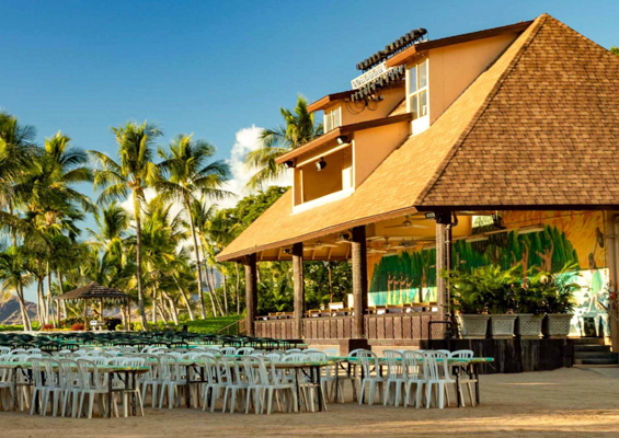 Paradise Cove Luau Gounds And Seating At Sunset Oahu Slider