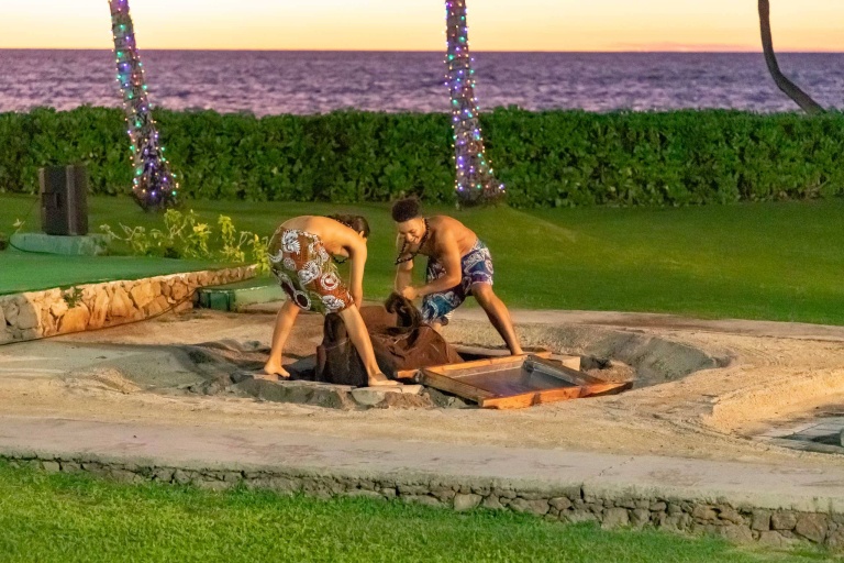 Paradise Cove Luau Pig Removal From Ground Oahu