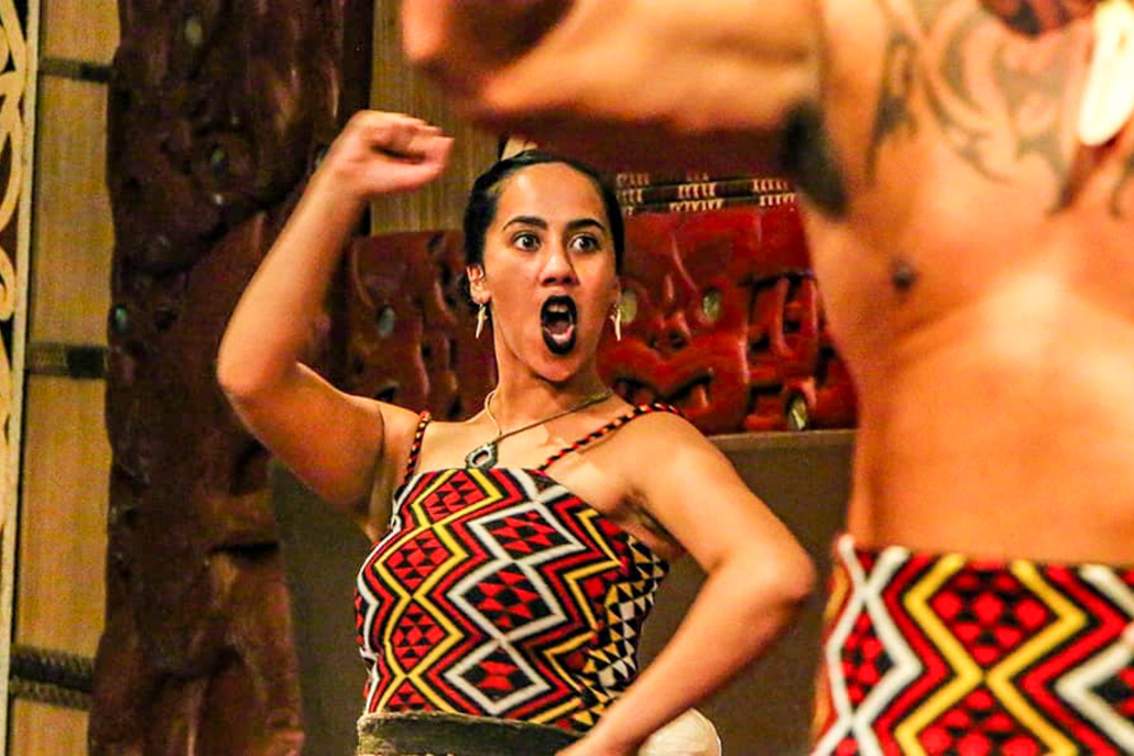 Polynesian Cultural Center Moari Woman Haka Performer
