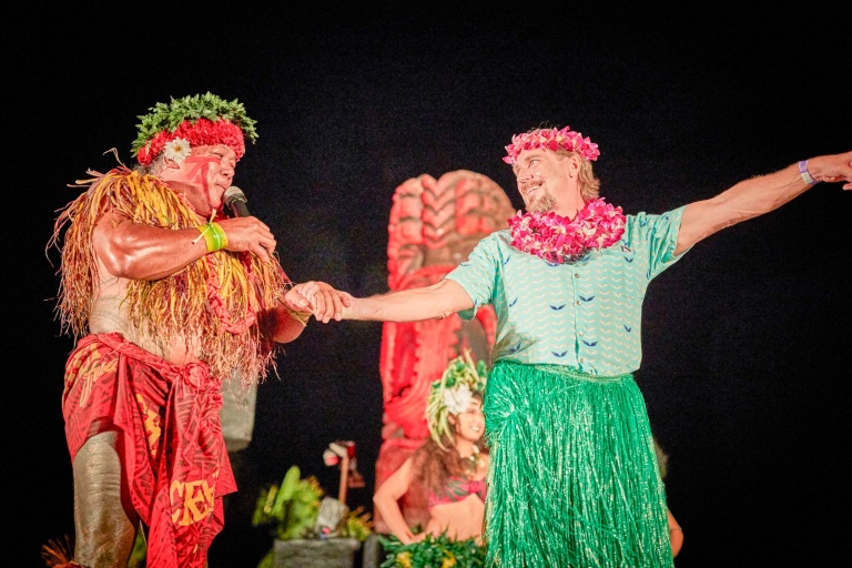 Wetnwild Vendor Chief Luau Tourist Dancing