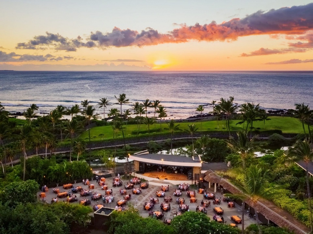 beautiful sunset pic legends of hawaii luau hilton waikoloa
