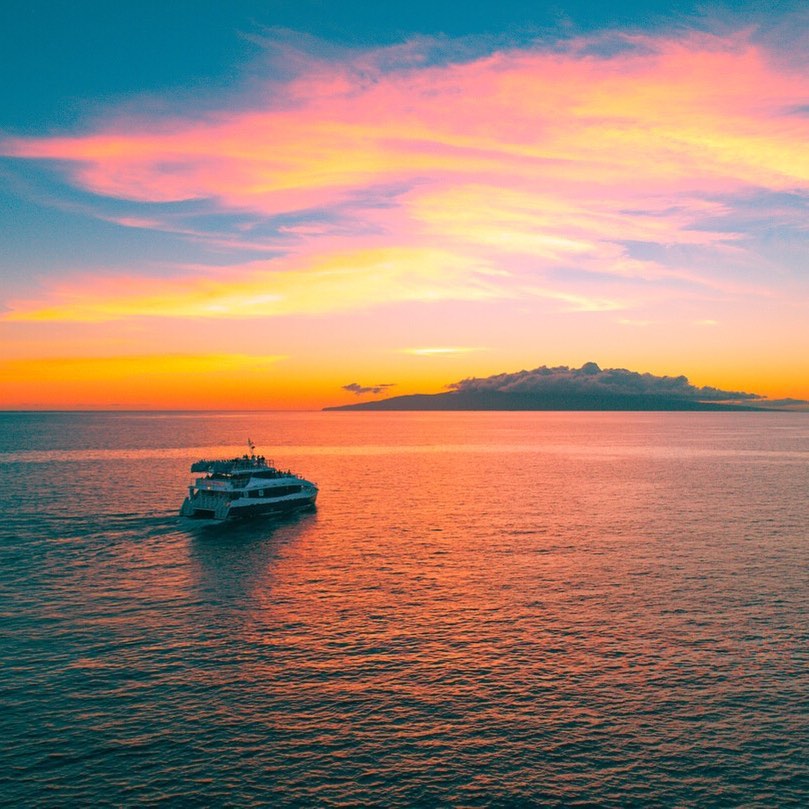 Calypsomaui Maui Sunset Catamaran Dinner Cruise Beautiful Sunset