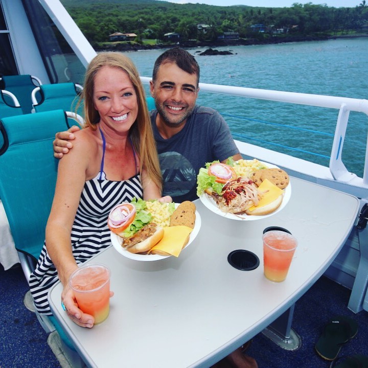 Calypsomaui Maui Sunset Catamaran Dinner Cruise Guests Meal