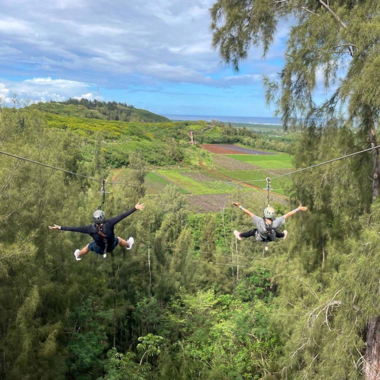 Climbworks Zipline North Shore Dual Lines Couple Slide