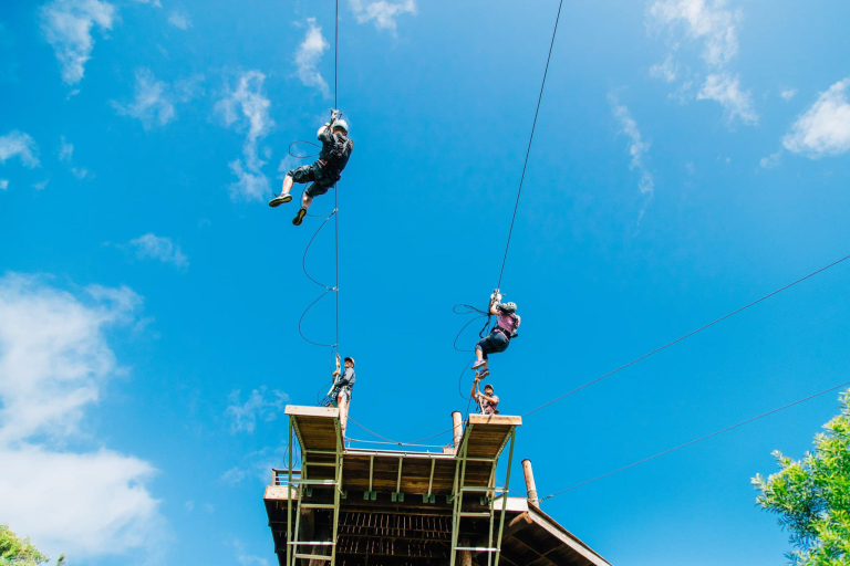 Climbworks Zipline North Shore Dual Lines Side By Side Couple
