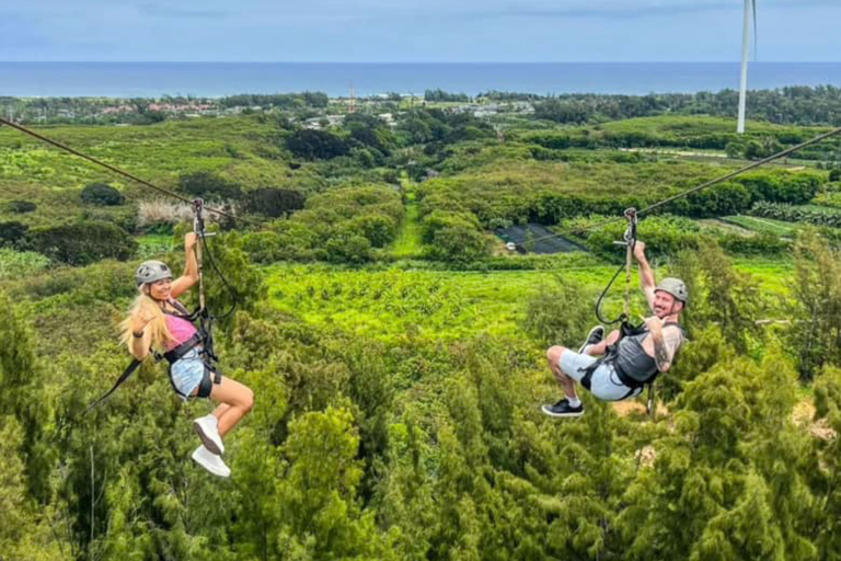 Climbworks Zipline North Shore Dual Lines Side By Side Experience