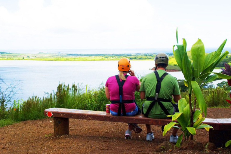 Couple Enjoy Famous Movie Sites Koloa Zipline 