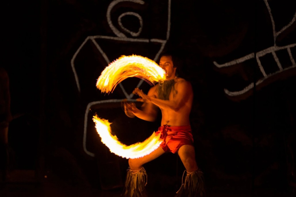 fire dancers legends of hawaii luau hilton waikoloa