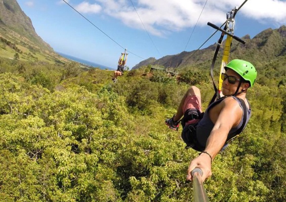 Kualoa Ranch Jurassic Valley Zipline Adventure Friends