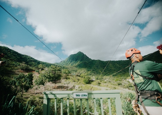 Kualoa Ranch Jurassic Valley Zipline Adventure View