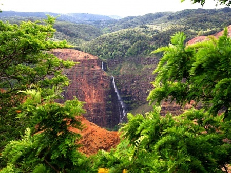 polyad kauai waimea canyon kokee adventure waterfall in waimea canyon