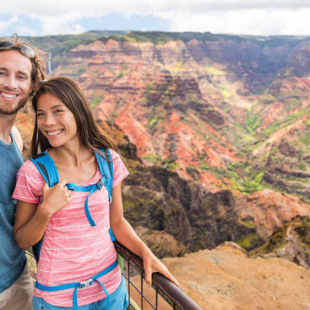 Polyad Kauai Waimea Canyon Waimea Canyon Experience Guests Taking Selfie Product