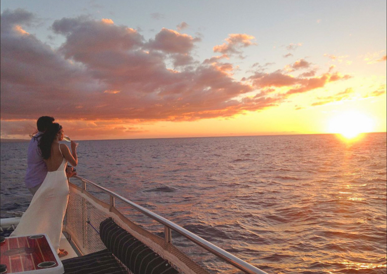 Sailtrilogy Deluxe Kaanapali Sunset Sail Couple