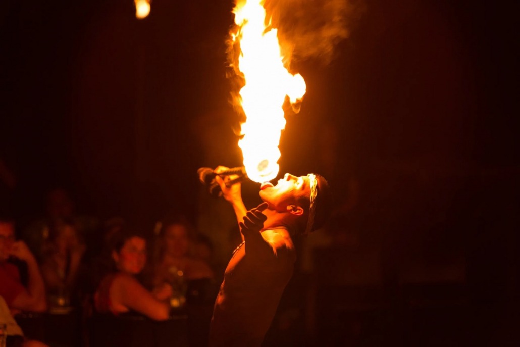 thrilling performances by fire dancers legends of hawaii luau hilton waikoloa