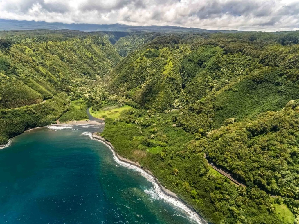 Hana Road and Honomanu Aerial Maui