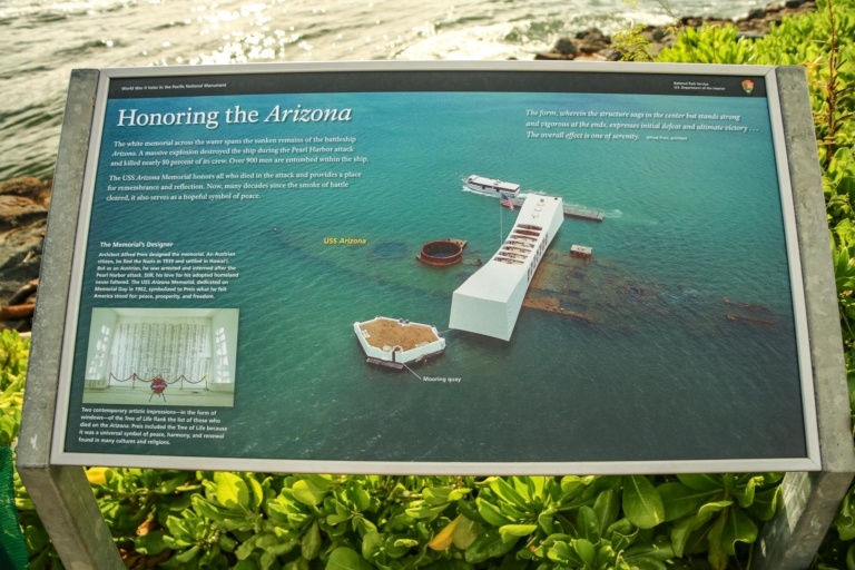 Pearl Harbor Visitor Center Arizona Memorial Sign Oahu