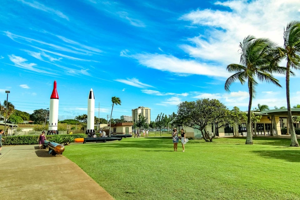 Pearl Harbor Visitor Center Grounds Rockets Visitors Oahu