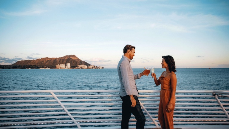 being on a luxurious yacht in the open ocean atlantisadventures oahu island
