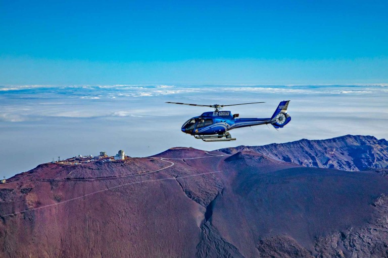 blue hawaiian hana haleakala birds eye view of maui