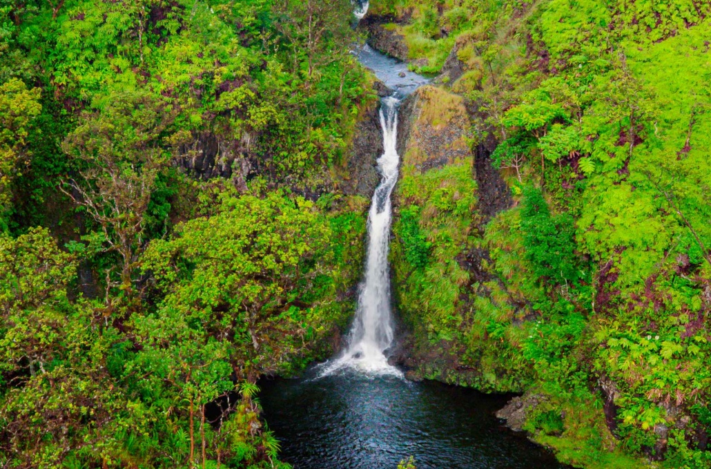 blue hawaiian hana haleakala helicopter tour series of waterfalls and pools