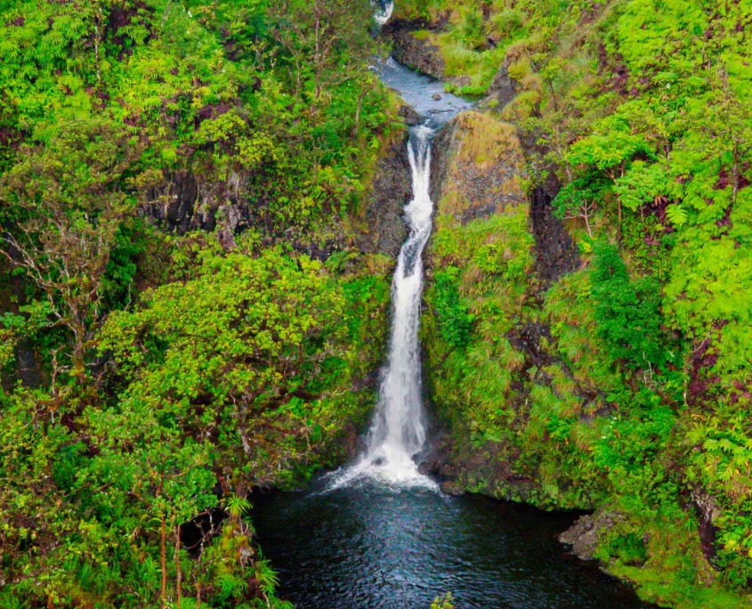 blue hawaiian hana haleakala helicopter tour series of waterfalls and pools