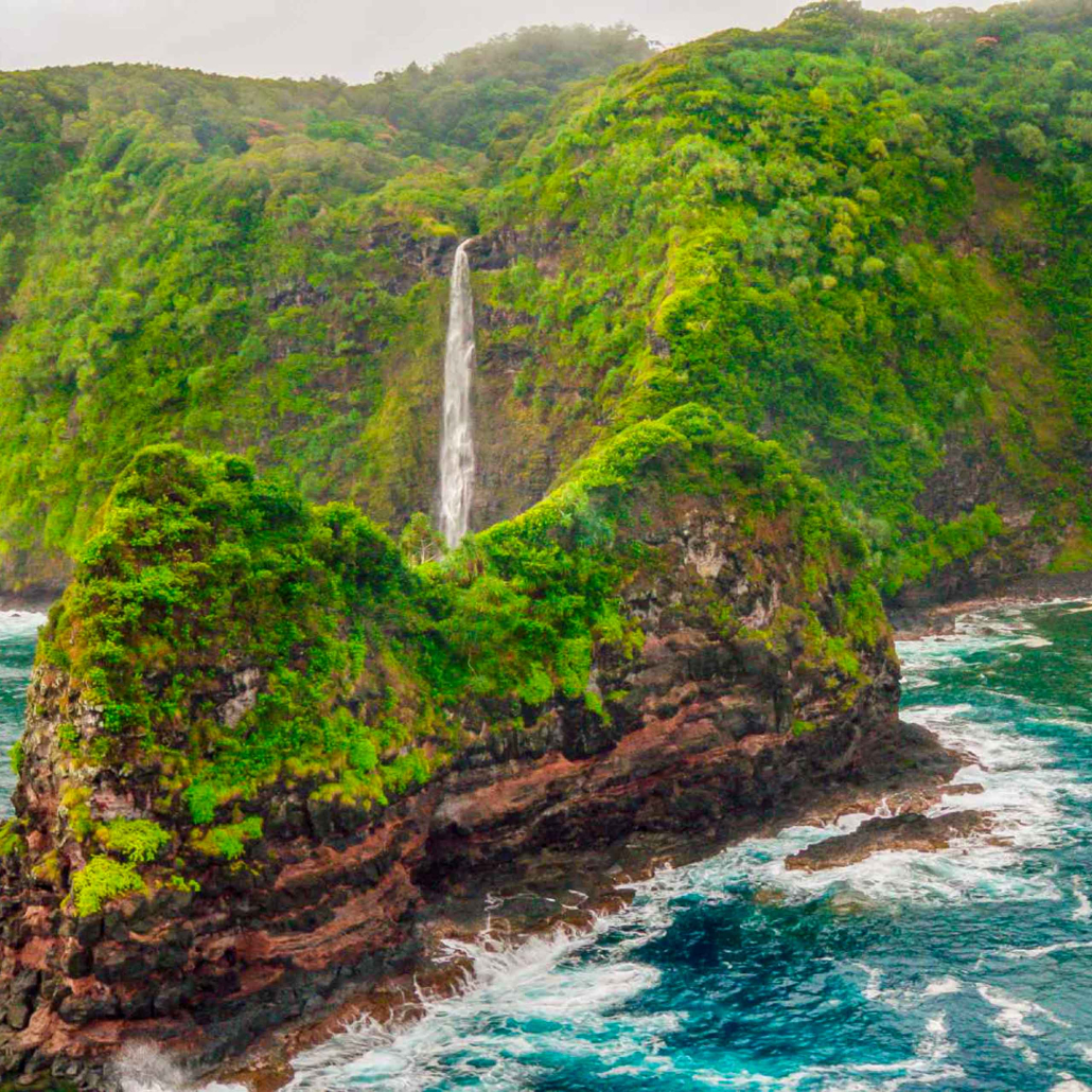 Hana And Haleakala Helicopter Tour Blue Hawaiian Hana Haleakala Helicopter Tour Waterfall