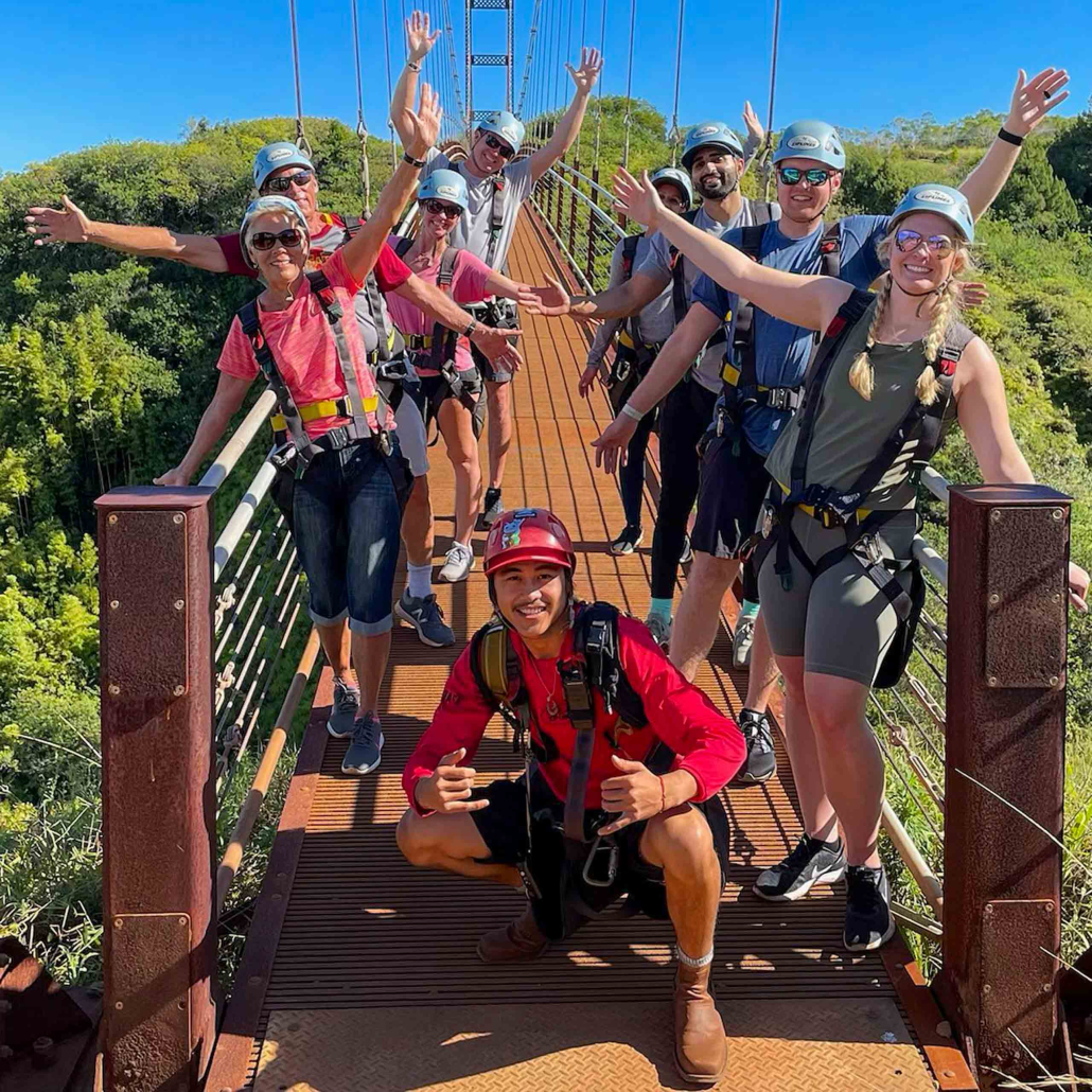 Kapaluaziplines Adventure Tour Guests Happy