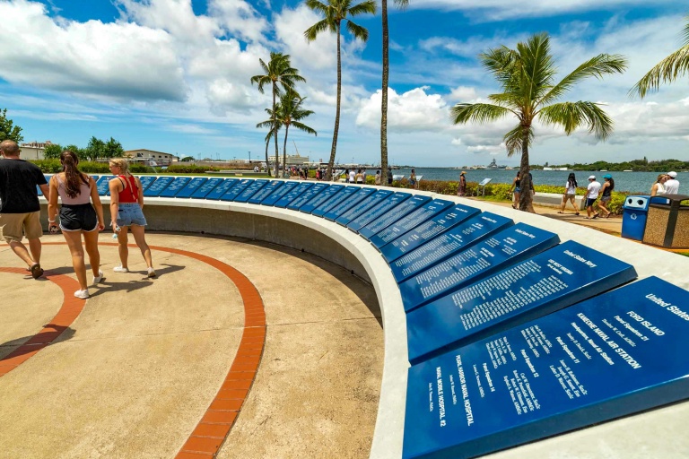 Pearl Harbor Visitor Center Outside Display Visitors Oahu
