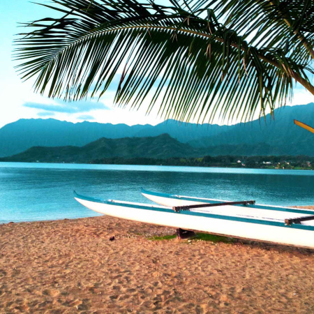 Secret Island And Canoes Oahu Hawaii Product