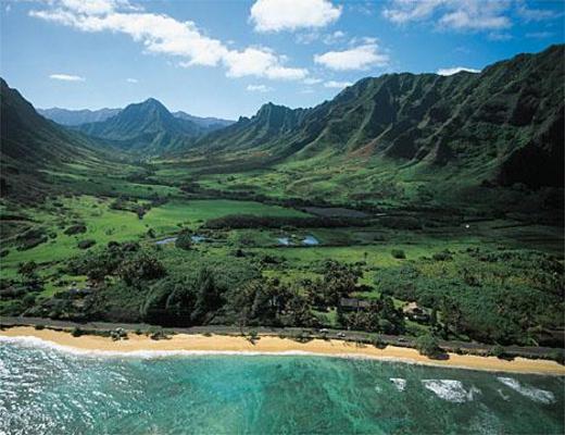 Oahu Hawaii North Shore aerial photograph