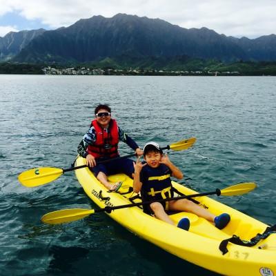 Kayak rentals Hawaii Father Son