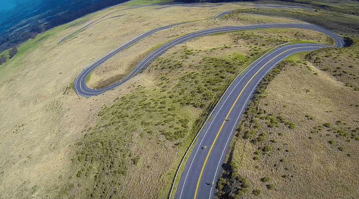 Crater Road Aerial Haleakala Maui