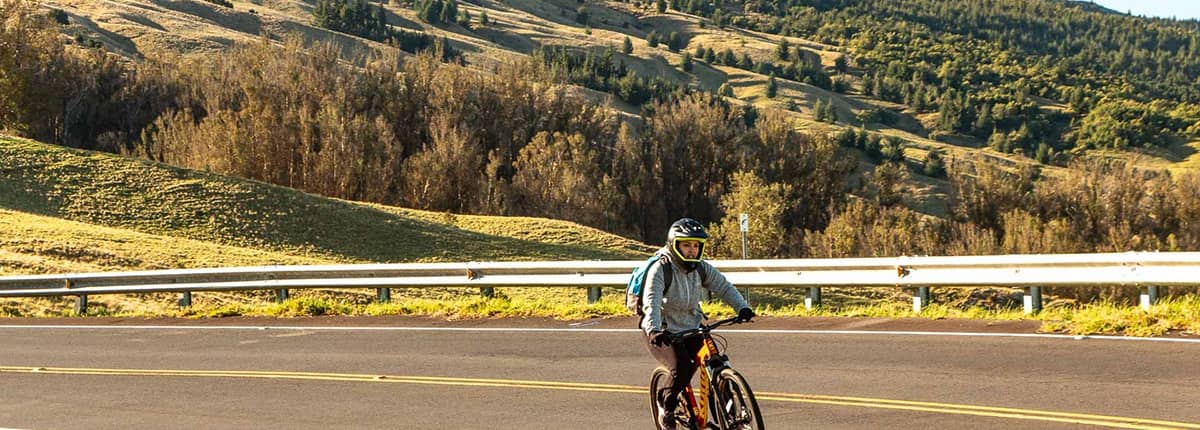 Haleakala Crater Road Bike Rider