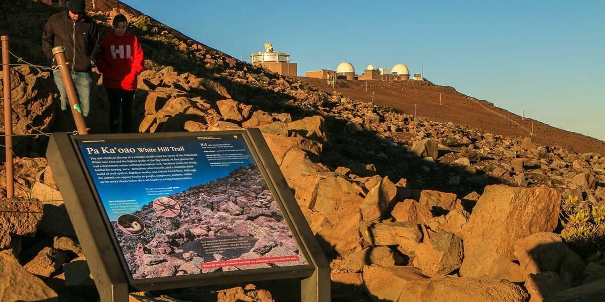 Haleakala Crater Sunrise Observatory & Trail Sign 1200x600 Haleakala Crater Sunrise Observatory & Trail Sign