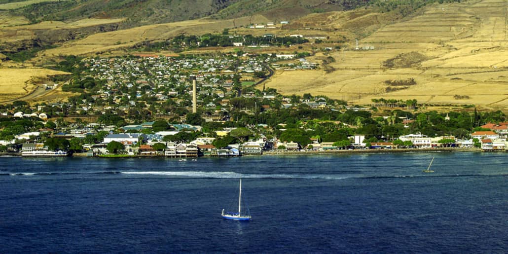 Lahaina From Off Shore Aireal