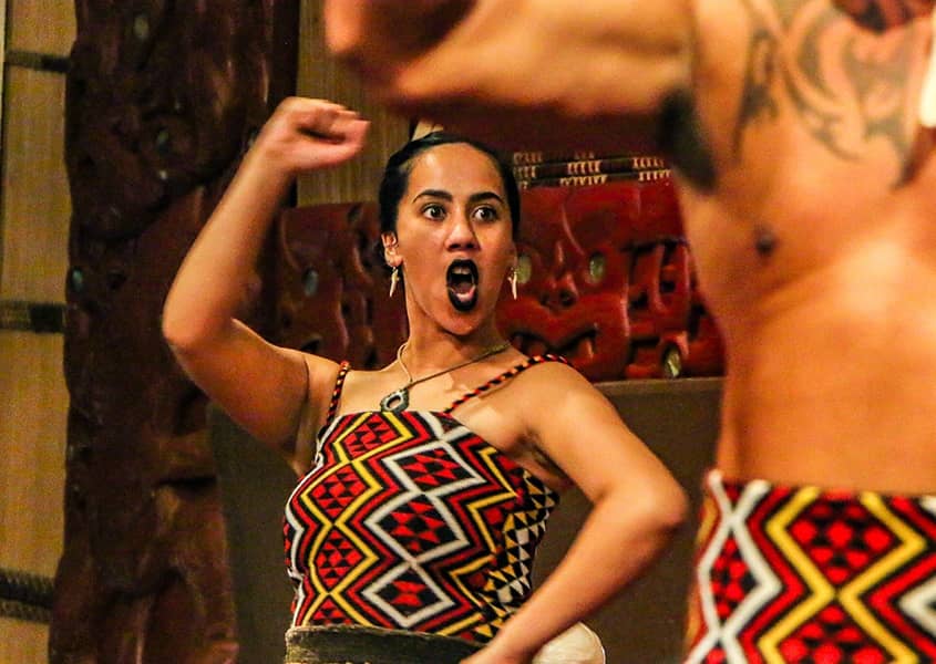 Polynesian Cultural Center Moari Woman Haka Performer