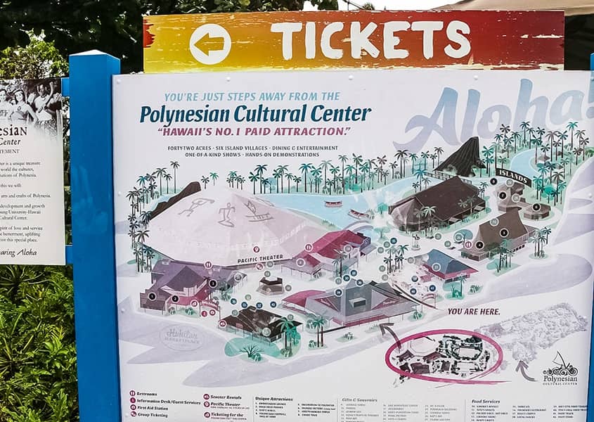 Polynesian Cultural Center Property Map Sign