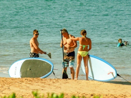 SUP Lesson on Maui Beach