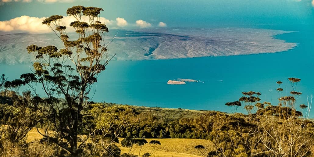 Upcountry Maui View of Molokini Crater and Kahoolawe Island