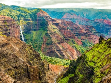 Waimea Canyon Waterfall Kauai shutterstock