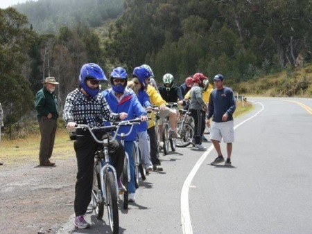 Haleakala Bike down a Volcano riders