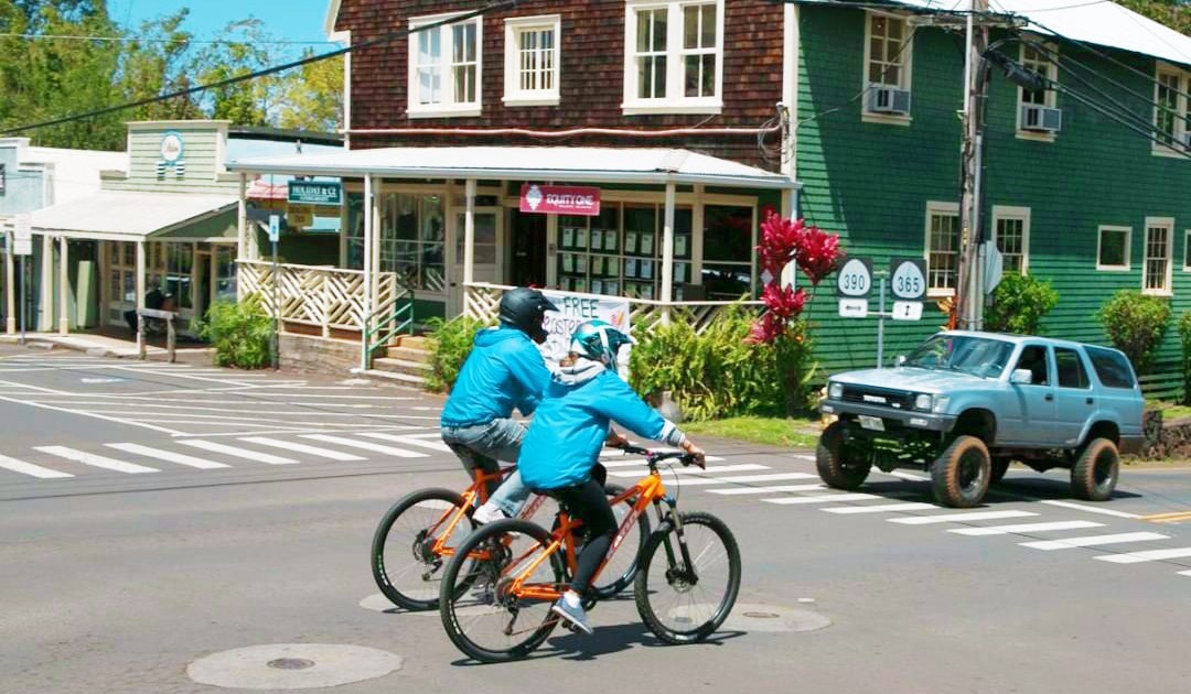 bike way down the many switchbacks through towns and villages of upcountry maui bike maui