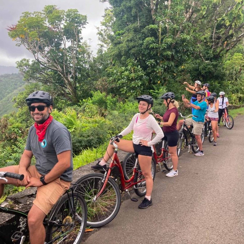 Bikehawaii Bike Downhill Tour Group Of Friends