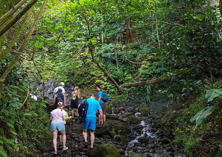 Bikehawaii Oahu Waterfall Hike And Bike Downhill Tour Slide 