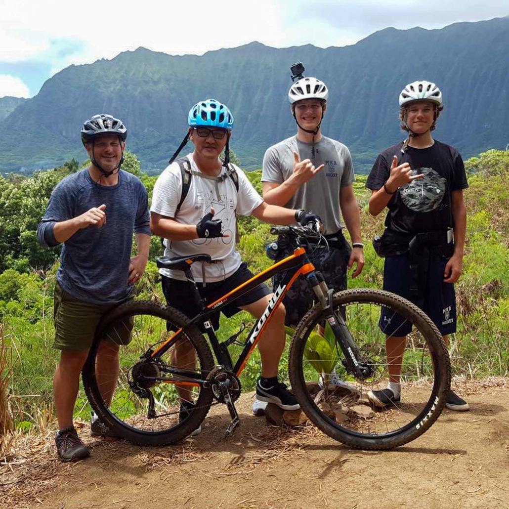 Bikehawaiitours Oahu Downhill Biking Adventure Friends Biking