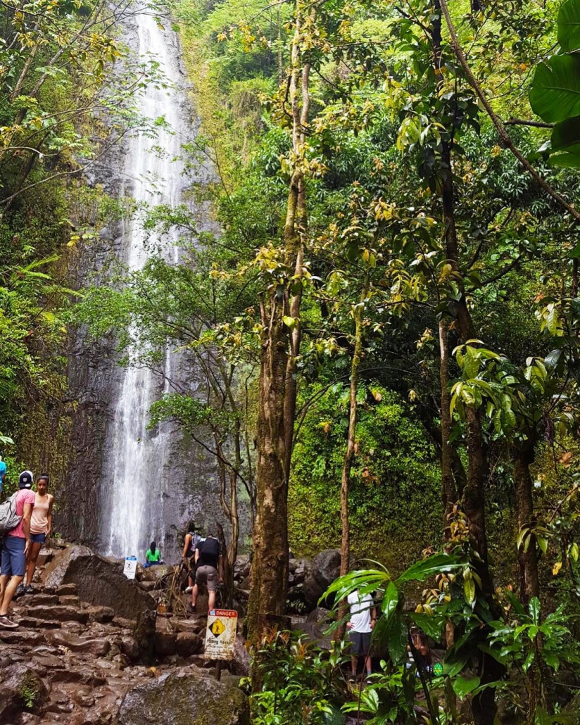 great views of oahu and rainforest and waterfall bike hawaii