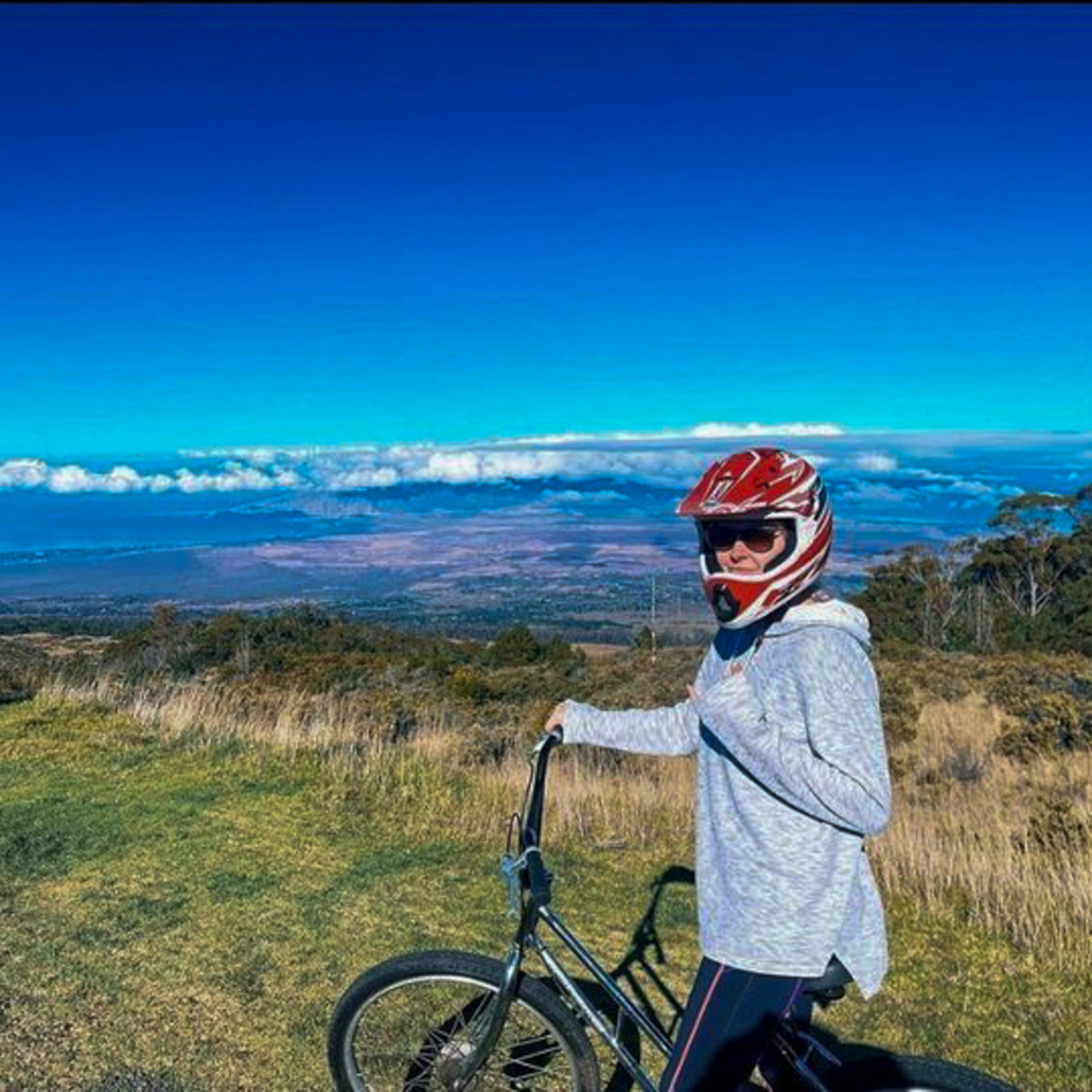 Haleakala Volcano Bike Ride Women Biking Alone