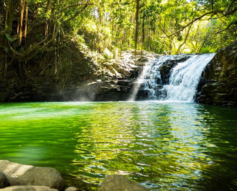 hike maui kayak snorkel waterfall hike combo beautiful waterfall